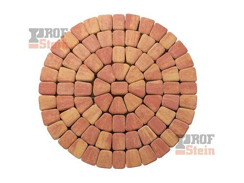 Тротуарная плитка Круговая классика, Желтый 342 МЗ 60 мм