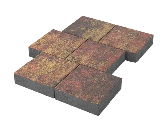 Тротуарная плитка Квадрат 30х30 Закат Stellard 80 мм