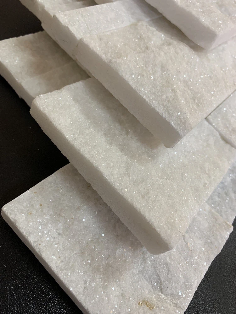 3D панель из натурального камня Кварцит Белый Модерн Pharaon