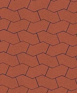 Тротуарная плитка S-ФОРМА Стандарт Красный Выбор 100 мм