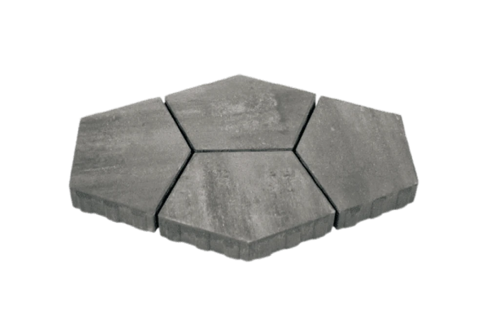 Тротуарная плитка Квинта Нобетек 3П8Ф Серая 80 мм