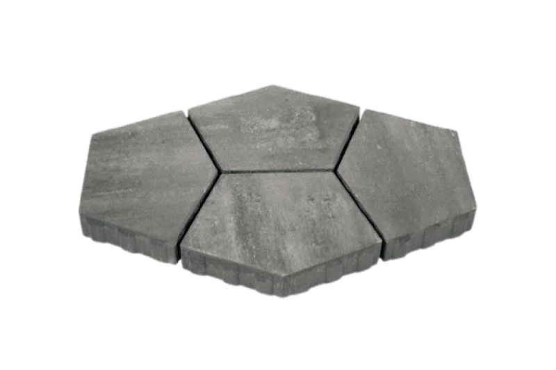 Тротуарная плитка Квинта Нобетек 3П8Ф Серая 80 мм