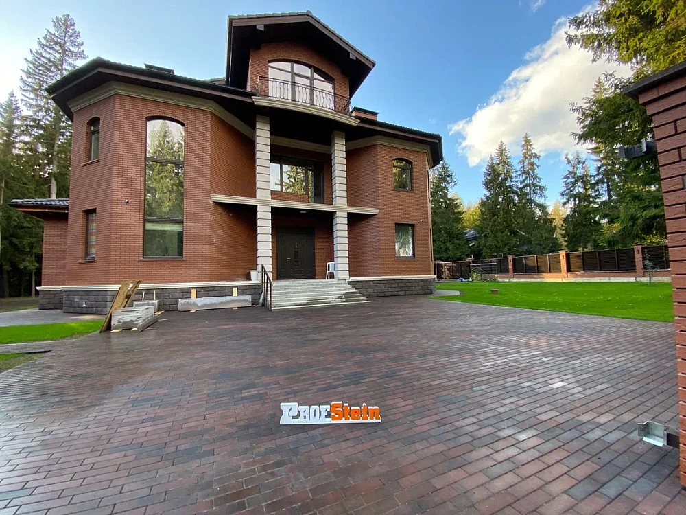 Укладка тротуарной плитки формы Паркет Эмбер