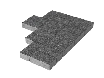 Тротуарная плитка Брусчатка Черный агат Stellard 80 мм