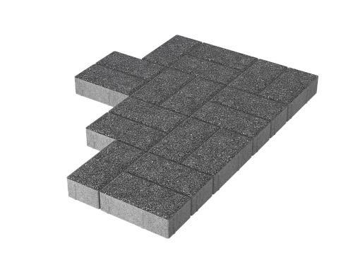 Тротуарная плитка Брусчатка Черный агат Stellard 80 мм