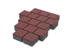 Тротуарная плитка Квадрат 15х15 Бордовый Stellard 80 мм