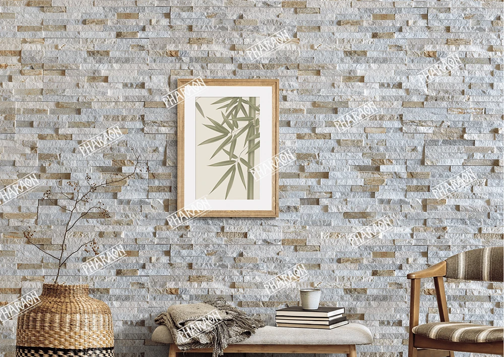 3D панель из натурального камня Сланец Бежевый Классик Pharaon