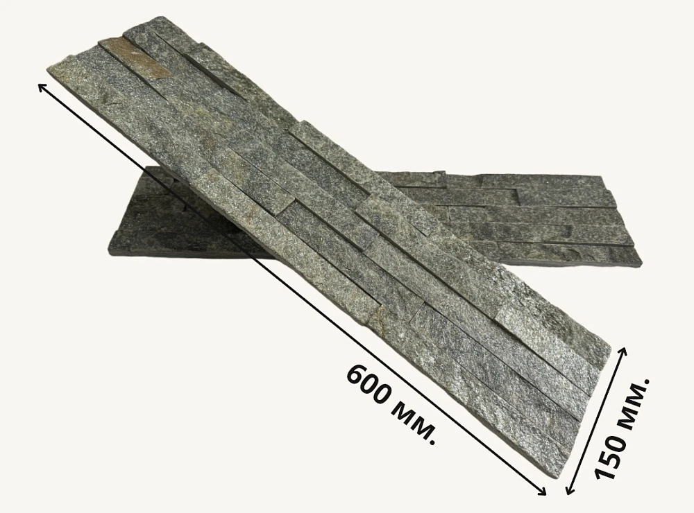 3D панель из натурального камня Кварцит Зелёный Классик Pharaon