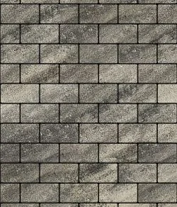 Тротуарная плитка ПРЯМОУГОЛЬНИК 200х100 Листопад гладкий Антрацит Б.2.П.6 Выбор 60 мм