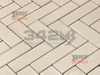Тротуарная плитка Паркет, Белый 342 МЗ 60 мм