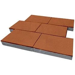 Тротуарная плитка Парк Плейс Оранжевый Гладкая SteinRus 80 мм