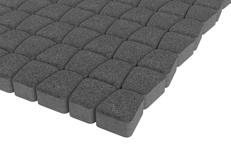 Тротуарная плитка Классико Черный агат Stellard 60 мм