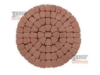Тротуарная плитка Круговая классика, Красный 342 МЗ 60 мм