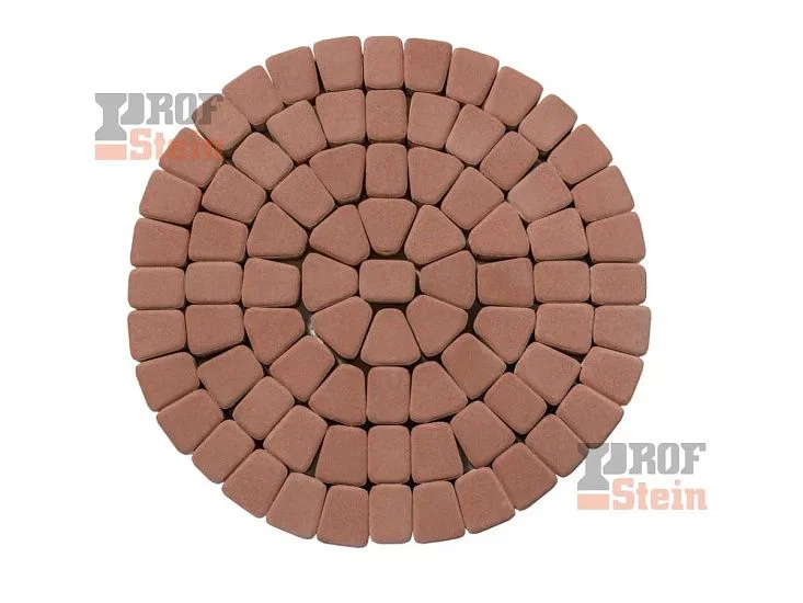Тротуарная плитка Круговая классика, Красный 342 МЗ 60 мм