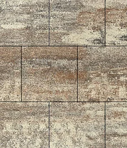 Тротуарная плитка КВАДРАТ 400х400 Листопад гладкий Песчаник Б.6.К.8 Выбор 80 мм