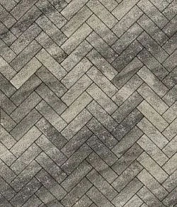 Тротуарная плитка ПАРКЕТ Листопад гладкий Антрацит Б.4.П.6 Выбор 60 мм