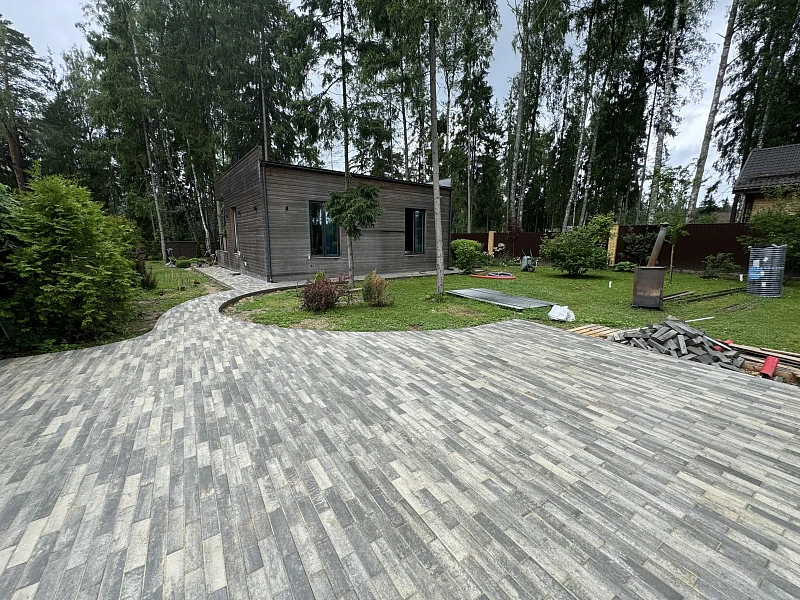 Проект Укладка тротуарной плитки Ригель Туман от Braer 255 м2 в г. Одинцово, пос. Анашкино