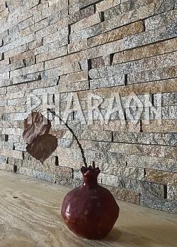 3D панель из натурального камня Кварцит Мультиколор Классик Pharaon