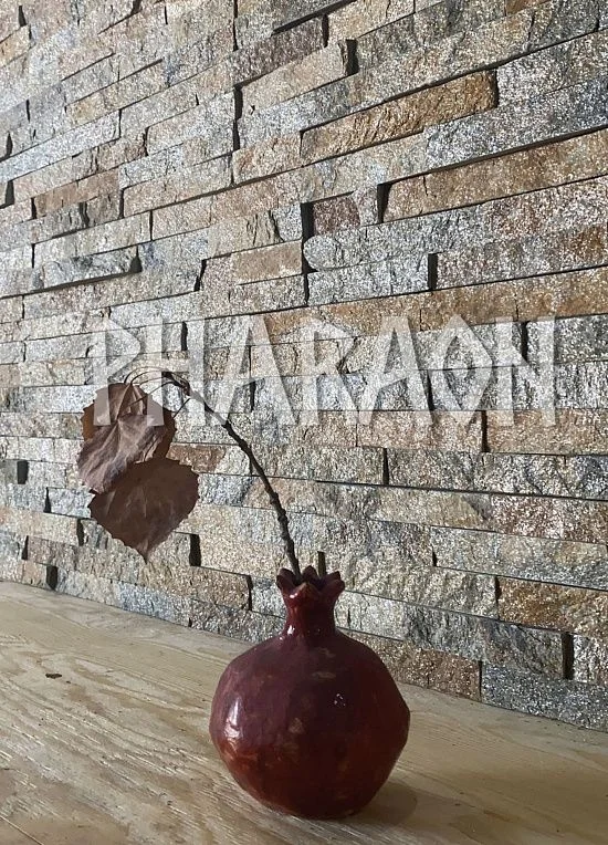 3D панель из натурального камня Кварцит Мультиколор Классик Pharaon