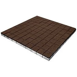 Тротуарная плитка Квадрат малый Коричневый Гладкая SteinRus 60 мм