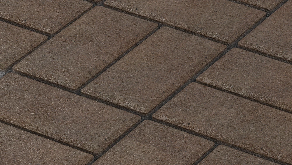 Тротуарная плитка Брусчатка Коричневая Stellard 80 мм