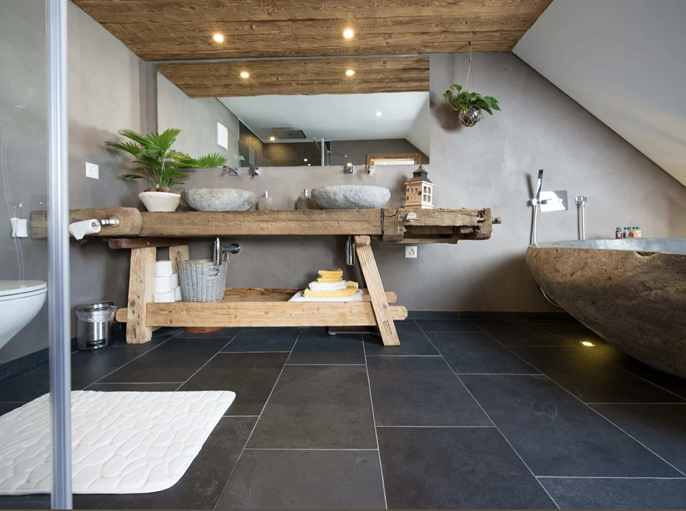 Плитка Черный сланец (натуральный скол) 600х300 Pharaon