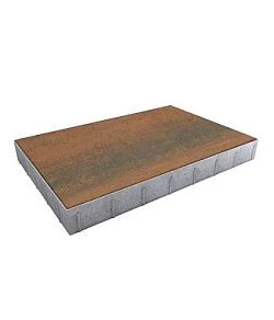 Тротуарная плитка ПРЯМОУГОЛЬНИК 750х500 Листопад гладкий Мустанг Б.14.П.8 Выбор 80 мм