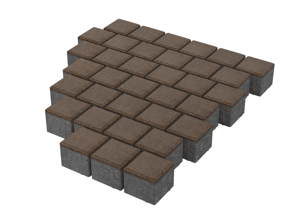 Тротуарная плитка Квадрат 10х10 Коричневый Stellard 60 мм