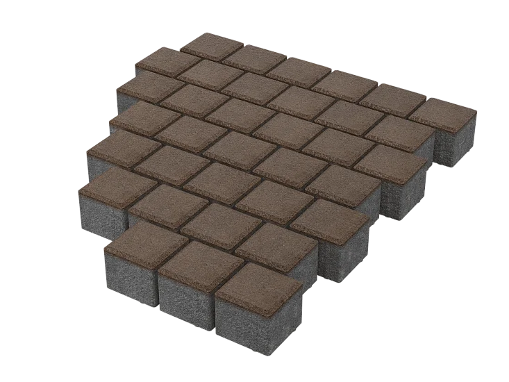 Тротуарная плитка Квадрат 10х10 Коричневый Stellard 60 мм