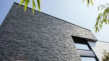 3D панель из натурального камня Кварцит Чёрный Классик Pharaon