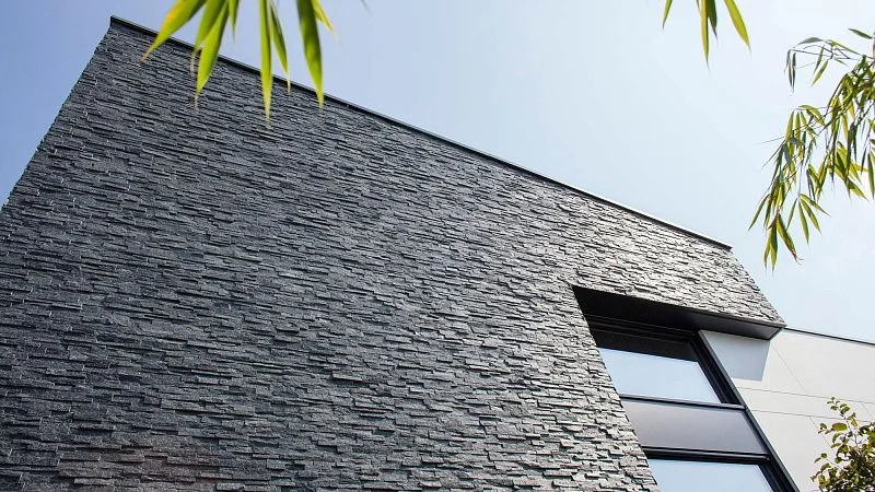 3D панель из натурального камня Кварцит Чёрный Классик Pharaon