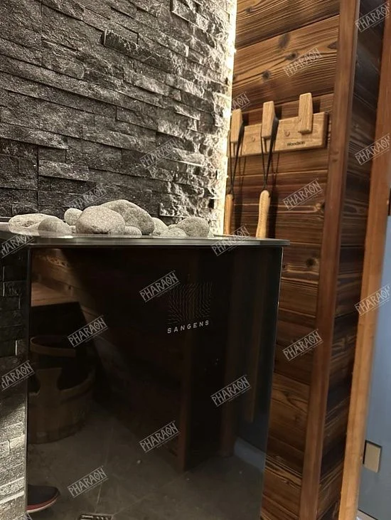 3D панель из натурального камня Кварцит Чёрный Классик Pharaon