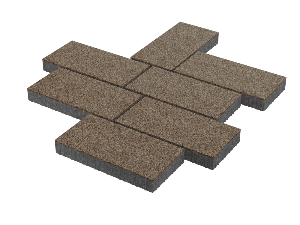 Тротуарная плитка Патио Красный гранит Stellard 80 мм