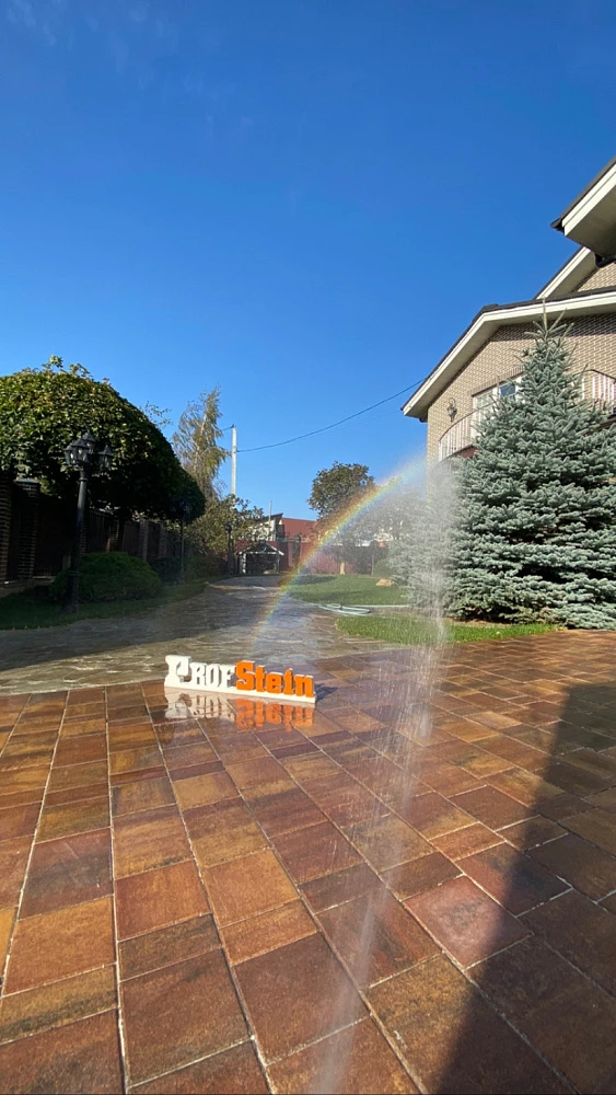 Замена плитняка на тротуарную плитку