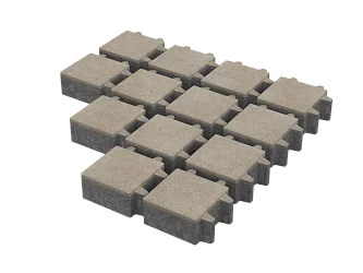 Тротуарная плитка Эко-квадрат Белый Stellard 80 мм