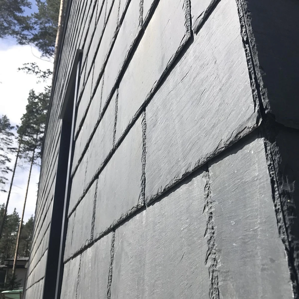 Плитка Сланец чёрный (натуральный скол) 100х 300 Pharaon