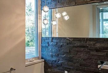 3D панель из натурального камня Сланец Чёрный Неоклассик Pharaon