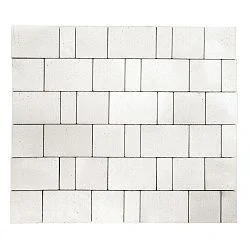 Тротуарная плитка Старый город Ландхаус, Белый BRAER 60 мм