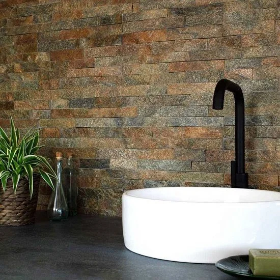 3D панель из натурального камня Кварцит Мультиколор Классик Pharaon