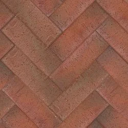 Клинкер тротуарный тёмно-красный флэш Милан БОРДО Лонг ЛСР