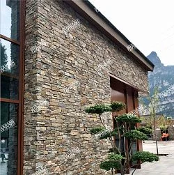 3D панель из натурального камня Кварцит Мультиколор Грубый камень Pharaon