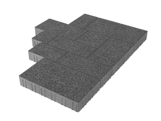 Тротуарная плитка Микс Сити Черный агат Stellard 60 мм