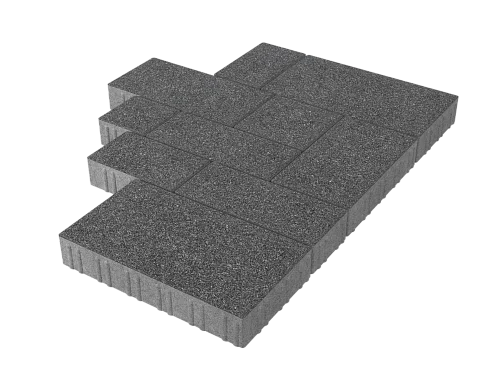 Тротуарная плитка Микс Сити Черный агат Stellard 60 мм