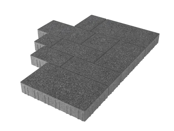 Тротуарная плитка Микс Сити Черный агат Stellard 60 мм