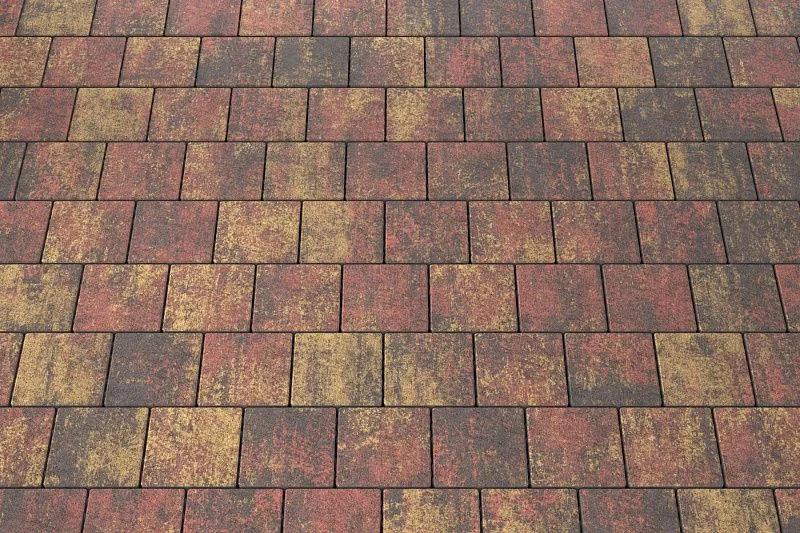 Тротуарная плитка Квадрат 15х15 Закат Stellard 80 мм