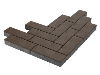 Тротуарная плитка Паркет Коричневый Stellard 80 мм