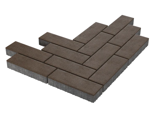 Тротуарная плитка Паркет Коричневый Stellard 80 мм