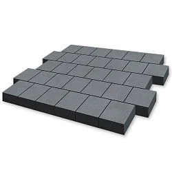 Тротуарная плитка Валенсия Серый Гладкая SteinRus 80 мм