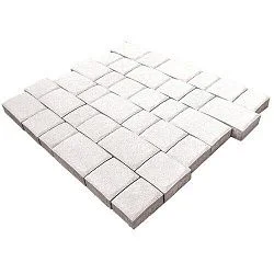 Тротуарная плитка Инсбрук Инн Белый Гладкая SteinRus 60 мм