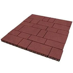 Тротуарная плитка Инсбрук Тироль Красный Гладкая SteinRus 60 мм